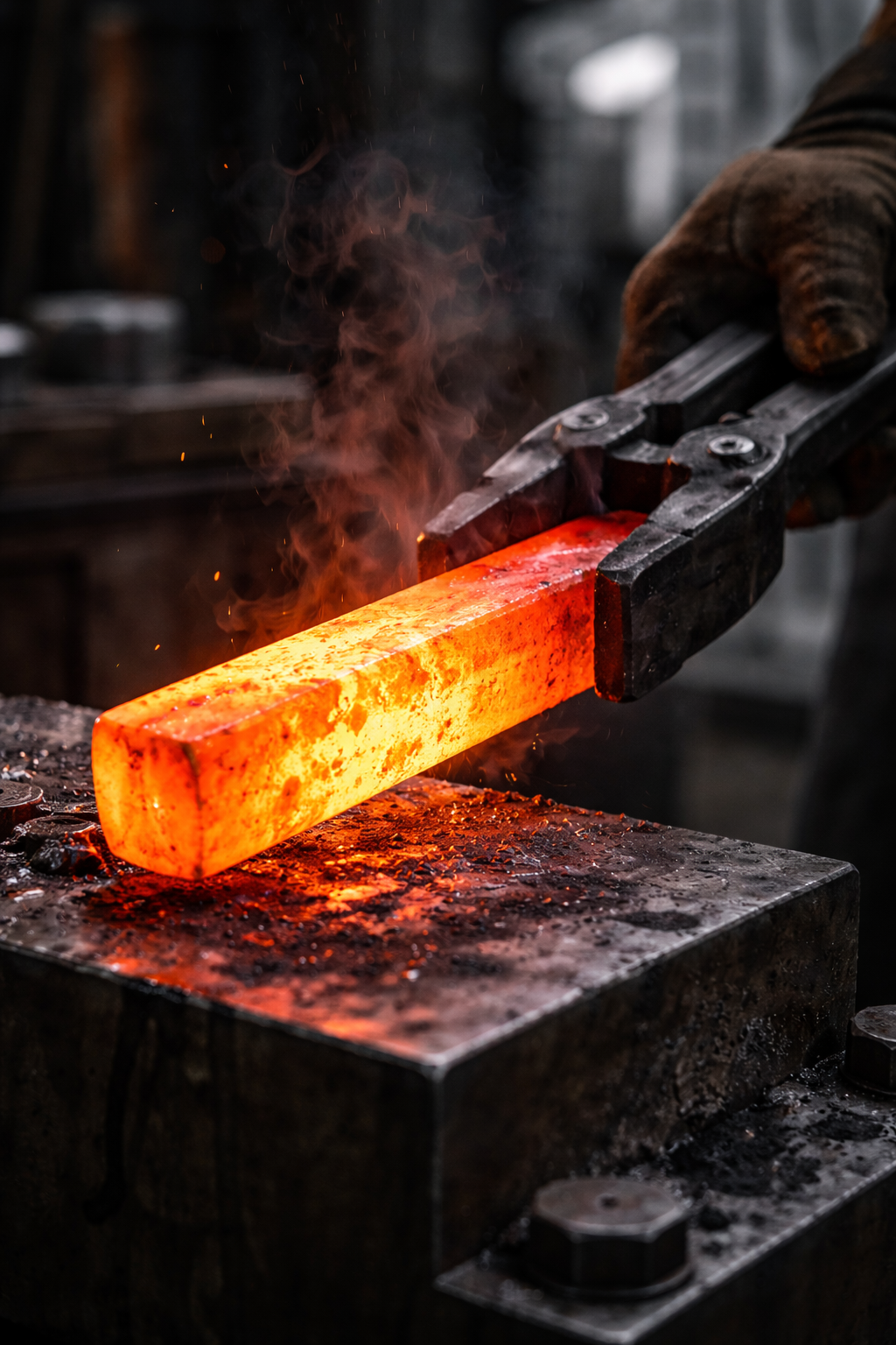 Forja de metales por inducción